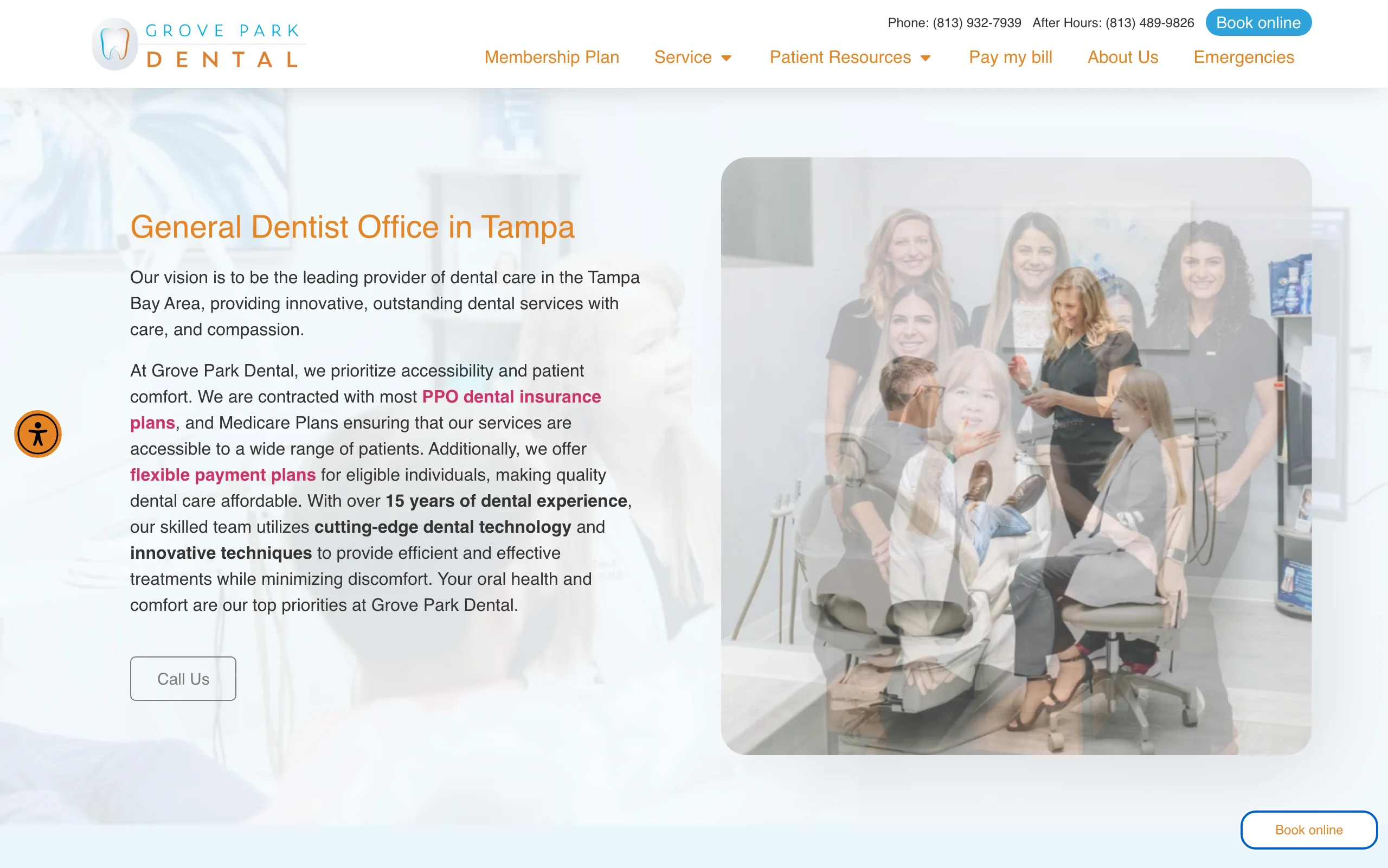 Grove Park Dental old website